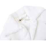 Little Girls' Faux Fur Jacket -  Button Closure Cozy Bolero Shrug LILAX