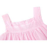 Baby girls layered cotton squareneck dress; perfect for baby girl clothes & christmas gift ideas