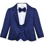 Little & Youth Boys Suit Set - Formal Jacket, Vest, Pants, Shirt, and Matching Bowtie - 5 Piece Ensemble LILAX