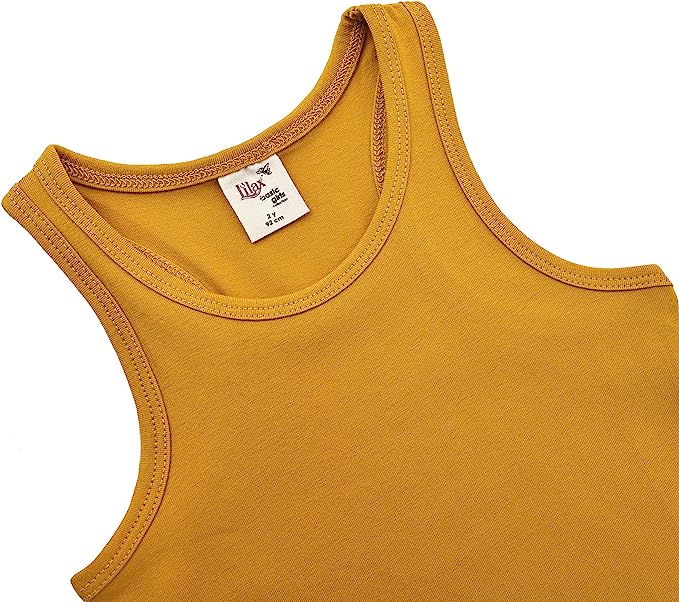 Girls' Soft Solid Cotton Blend Racerback Tank Top / 11-12 Years LILAX