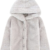 Cozy Girls' Hooded Jacket Faux Fur Winter Coat LILAX