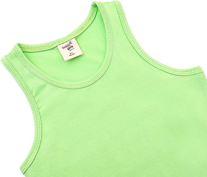 Girls' Soft Solid Cotton Blend Racerback Tank Top / 11-12 Years LILAX