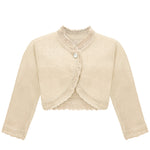 Girls' Bolero Cardigan Shrug Knit Long Sleeve Button Closure LILAX