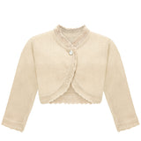 Girls' Bolero Cardigan Shrug Knit Long Sleeve Button Closure LILAX