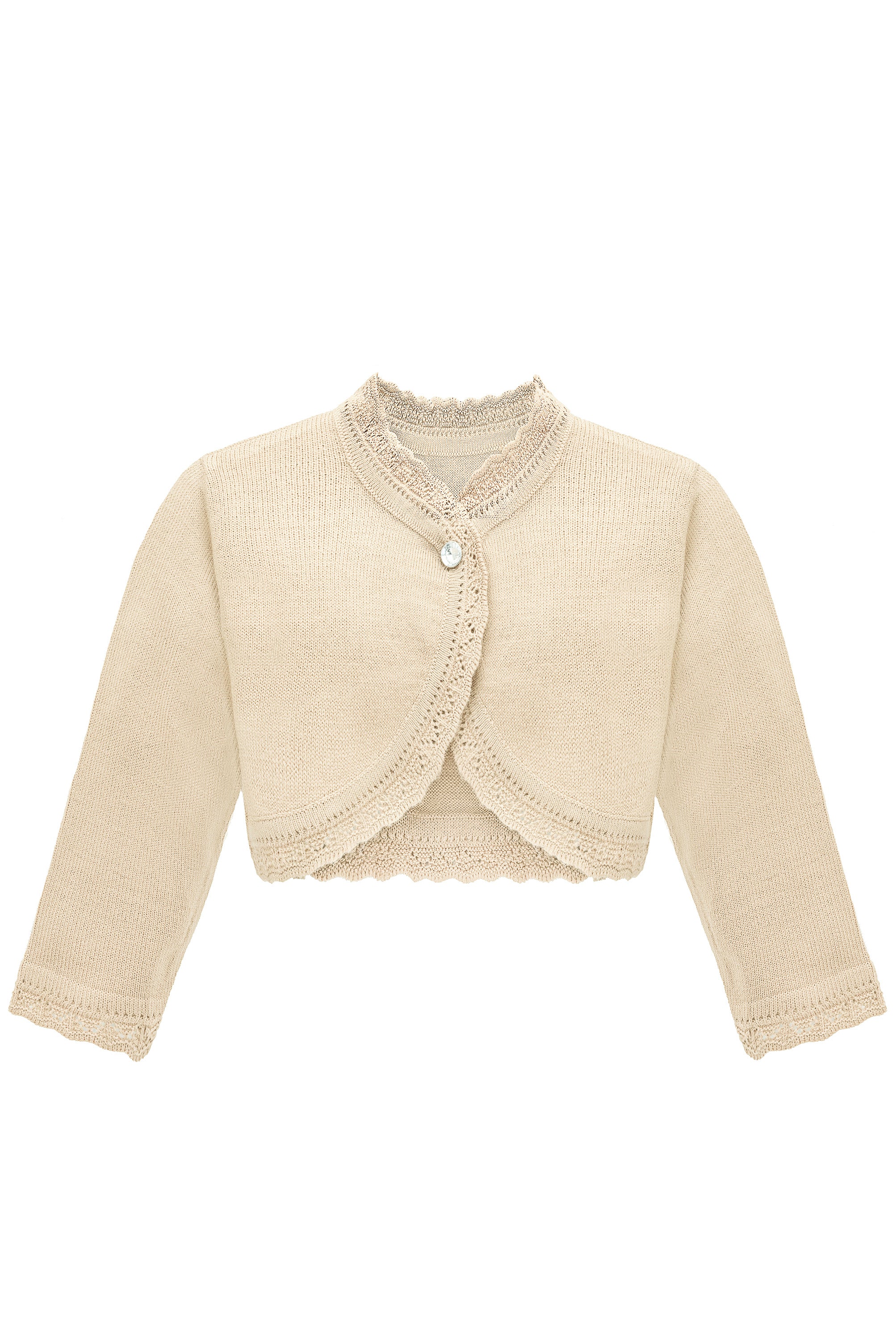 Girls' Bolero Cardigan Shrug Knit Long Sleeve Button Closure LILAX