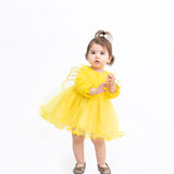 Princess Dress for Baby Girl with Long Sleeve Butterfly Wing and Tulle Perfect for Parties LILAX