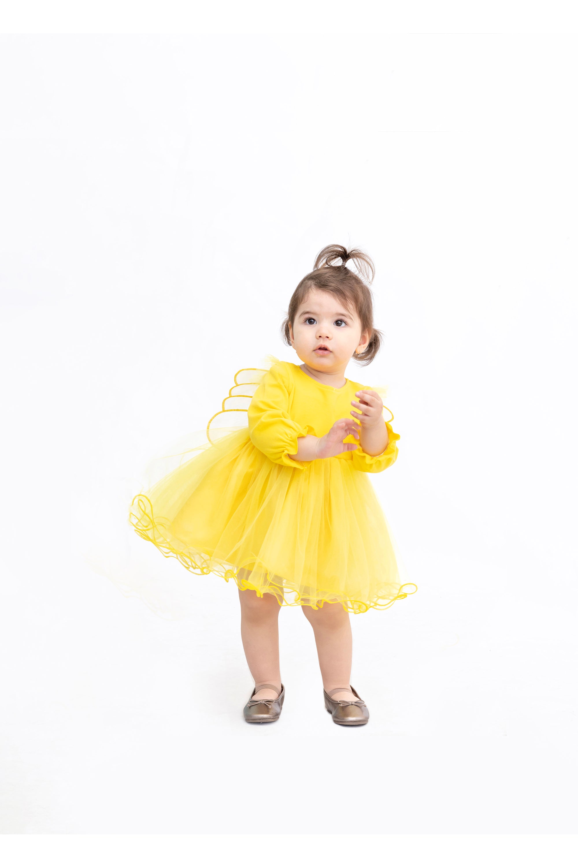 Princess Dress for Baby Girl with Long Sleeve Butterfly Wing and Tulle Perfect for Parties LILAX