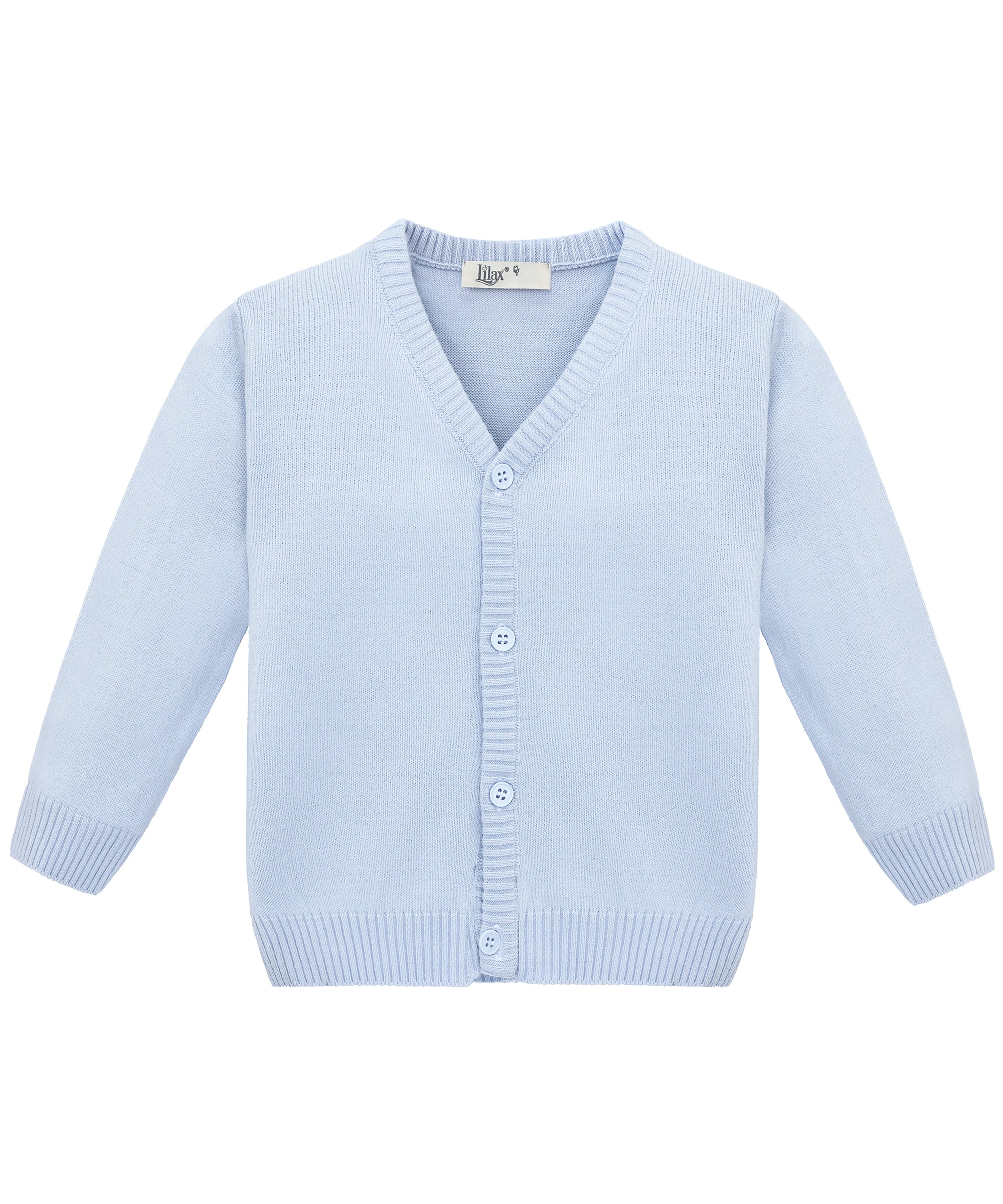 Baby boys v-neck cardigan sweater with ribbed edges; perfect for baby boy clothes & christmas gift ideas  