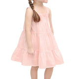 Baby girls layered cotton squareneck dress; perfect for baby girl clothes & christmas gift ideas