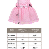 Baby Girls' Lace Dot Tulle Dress Pageant Sleeveless Party Wedding Outfit 3 Piece