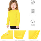 Girls' Basic Crewneck Long Sleeve Cotton T-Shirt  / 5 to 7 Years lilax