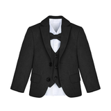 Boys 5-Piece Slim Fit Textured Formal Suit Set