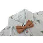 Baby & Toddler Boys' Summer Outfit - Button-Down T-Shirt, Matching Bowtie, and Short Set