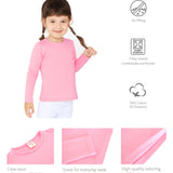 Girls' Basic Crewneck Long Sleeve Cotton T-Shirt  / 5 to 7 Years lilax