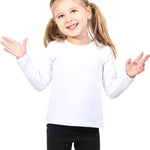 Girls' Basic Crewneck Long Sleeve Cotton T-Shirt / 11-12 Years LILAX