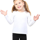 Girls' Basic Crewneck Long Sleeve Cotton T-Shirt / 11-12 Years LILAX