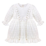 Baby girl lace & ruffle detailed dress; perfect for baby girl clothes & christmas gift ideas