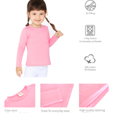 Toddler Cotton Long Sleeve Basic Crewneck T-Shirt