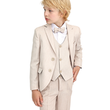 Boys 5-Piece Slim Fit Textured Formal Suit Set