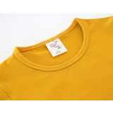 Toddler Cotton Long Sleeve Basic Crewneck T-Shirt