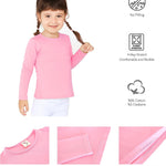 Girls' Basic Crewneck Long Sleeve Cotton T-Shirt / 11-12 Years LILAX