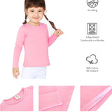 Girls' Basic Crewneck Long Sleeve Cotton T-Shirt / 11-12 Years LILAX