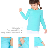 Toddler Cotton Long Sleeve Basic Crewneck T-Shirt