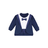 Baby Boy Footie Tuxedo Outfit with Bow Tie for Christmas Holidays - The Perfect Gentleman Look