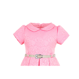 Girls Patterned Shimmer Belt Dress