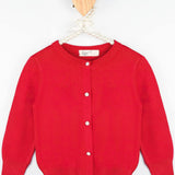 Girls' Classic Knit Cardigan Long Sleeve Button Closure Sweater 2 Years to 12 Years LILAX