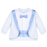 Baby Boy Bow-Tied Tuxedo Footie