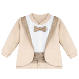 Baby Boy Bow-Tied Tuxedo Footie