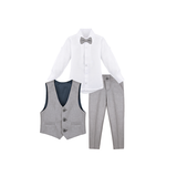 Boys 4-Piece Slim Fit Suit Set