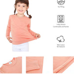 Girls' Basic Crewneck Long Sleeve Cotton T-Shirt / 11-12 Years LILAX