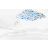 Baby Soft Cotton Jeweled Crown Swaddle Receiving Blanket