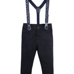 Boys cotton suit with shirt, pants and suspender set; perfect for baby boy clothes & christmas gift ideas  