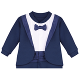 Baby Boy Bow-Tied Tuxedo Footie