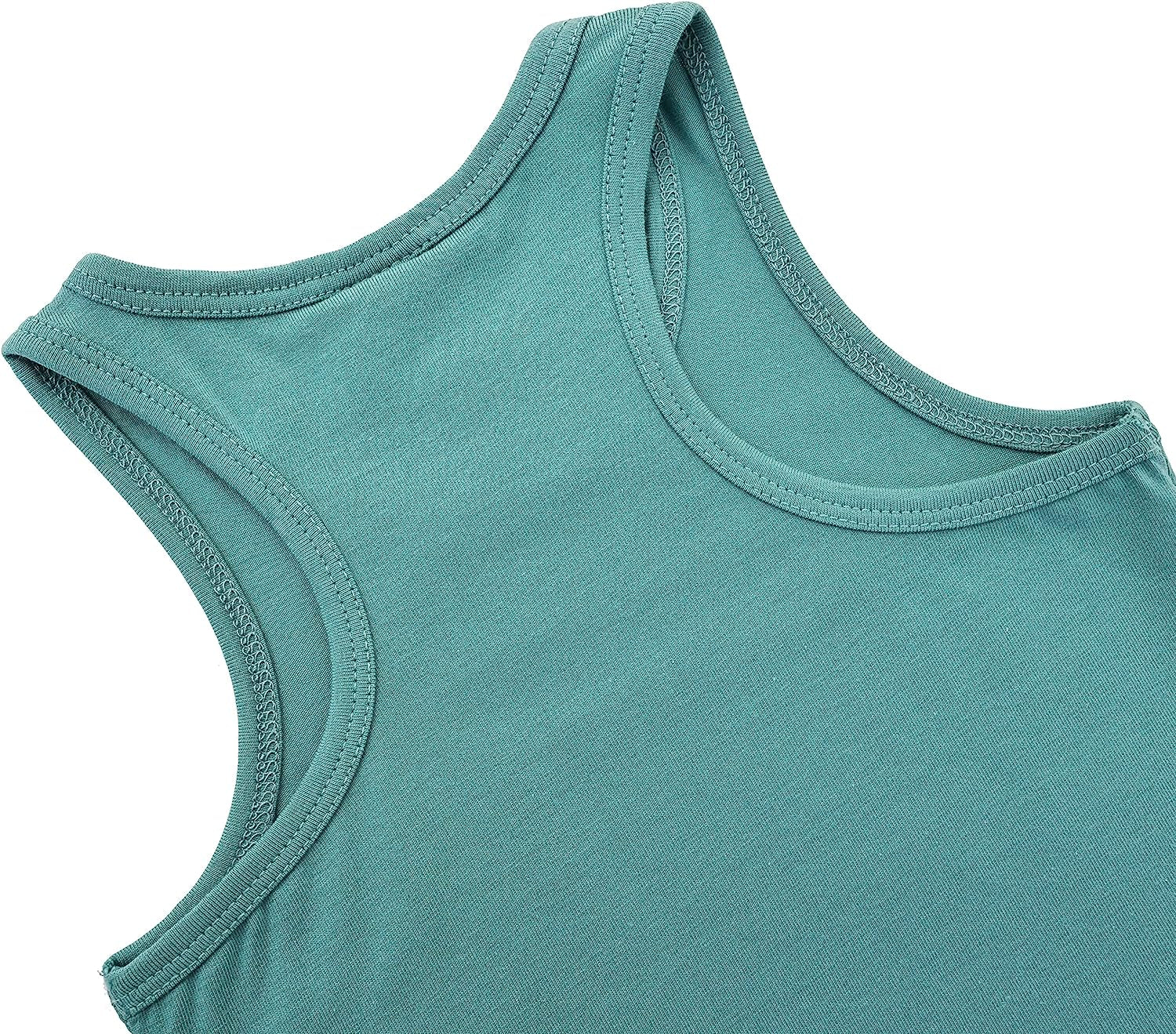 Girls' Soft Solid Cotton Blend Racerback Tank Top / 11-12 Years LILAX