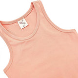 Girls' Soft Solid Cotton Blend Racerback Tank Top / 11-12 Years LILAX