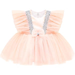 Baby Girls' Sequined Tulle Dress Ruffle Sleeve 3 Piece Gift Set For Newborns LILAX