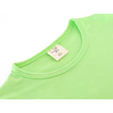 Girls' Basic Cotton T-Shirt  Short Puff Sleeve Crewneck / 11-12 Years LILAX