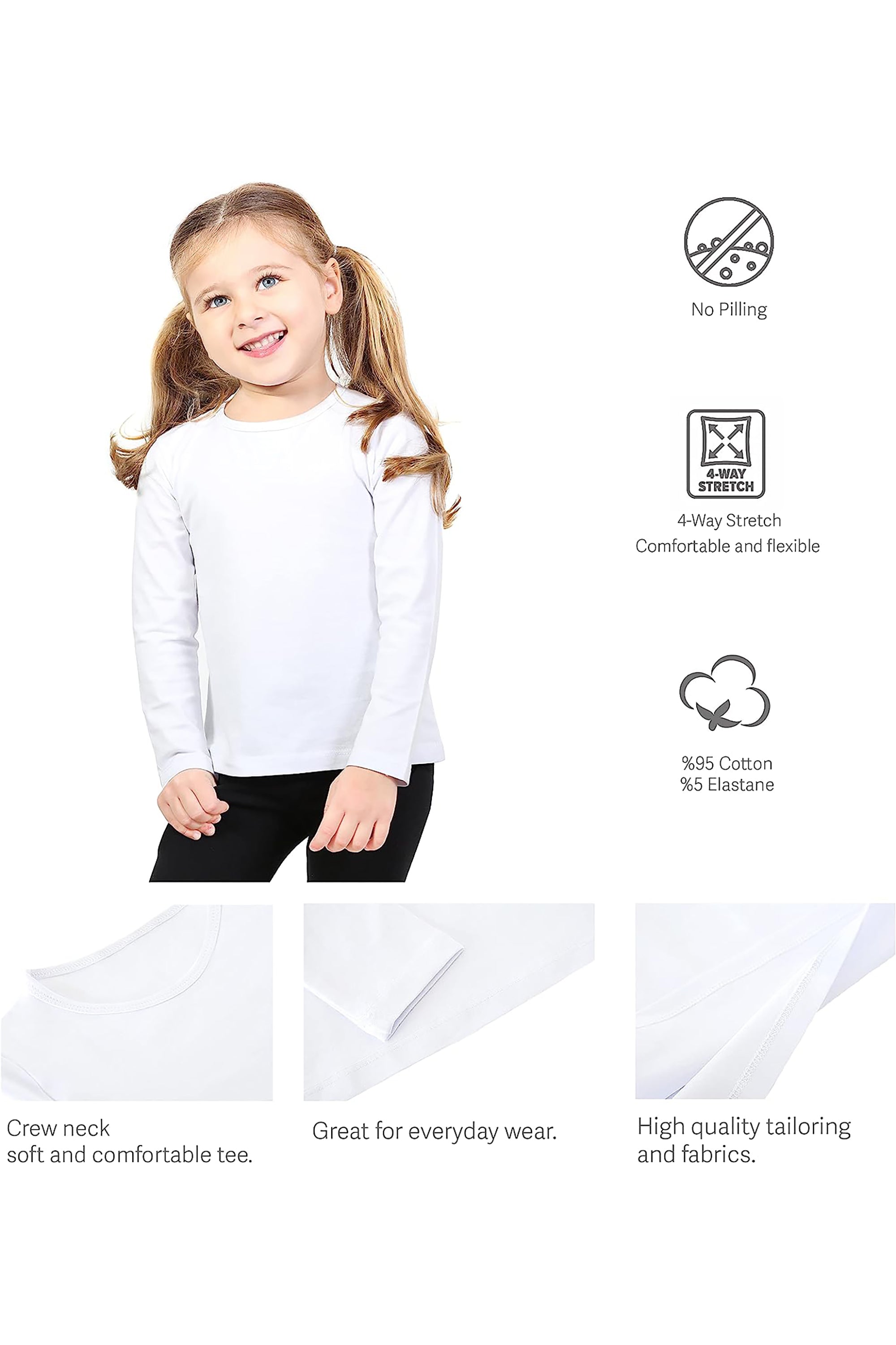 Girls cotton solid basic crewneck t-shirt and leggings set; perfect for baby girl clothes & christmas gift ideas