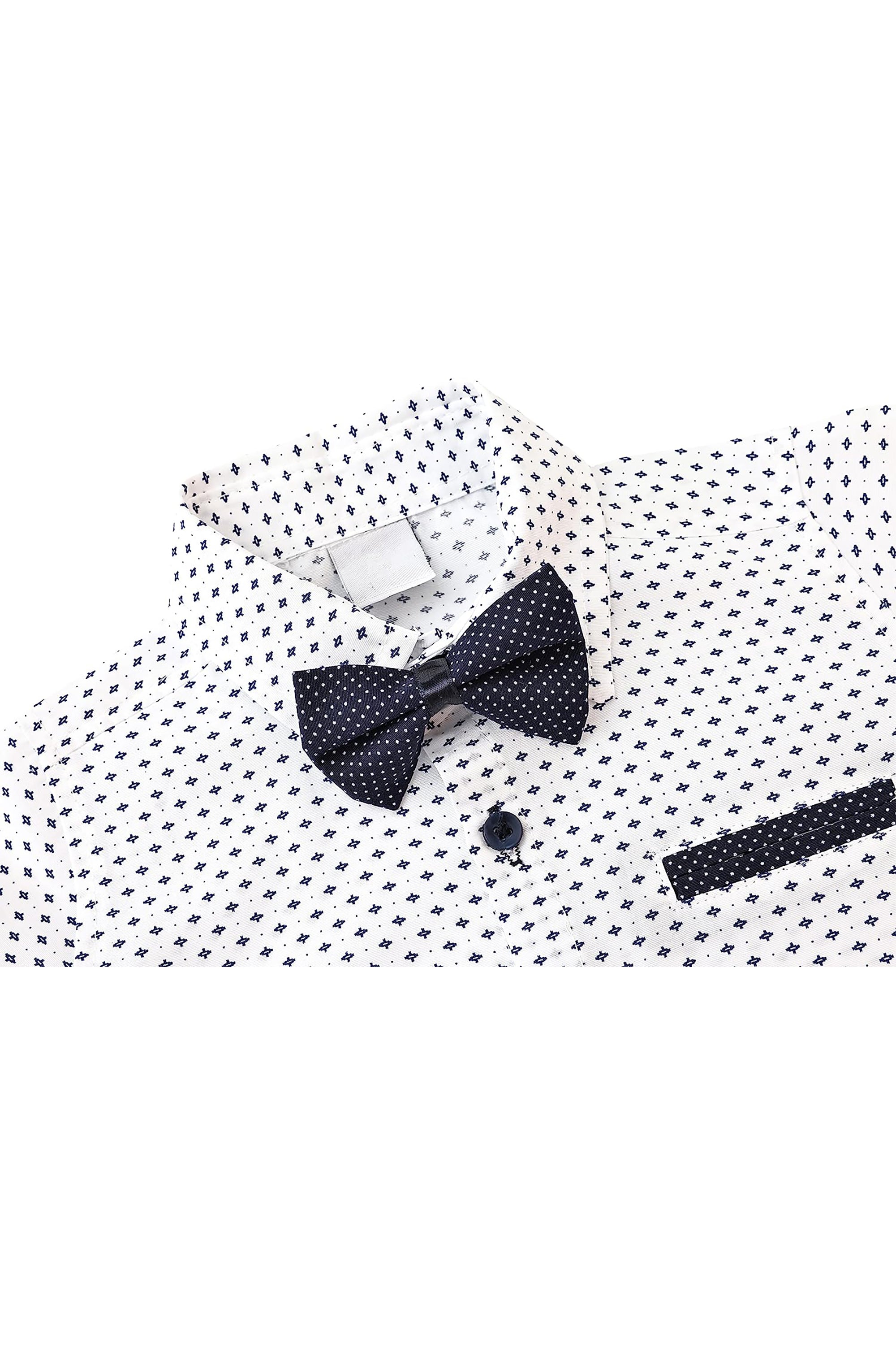 Little Boys' Casual Pant Set - Dress Shirt, Bowtie and Pants LILAX