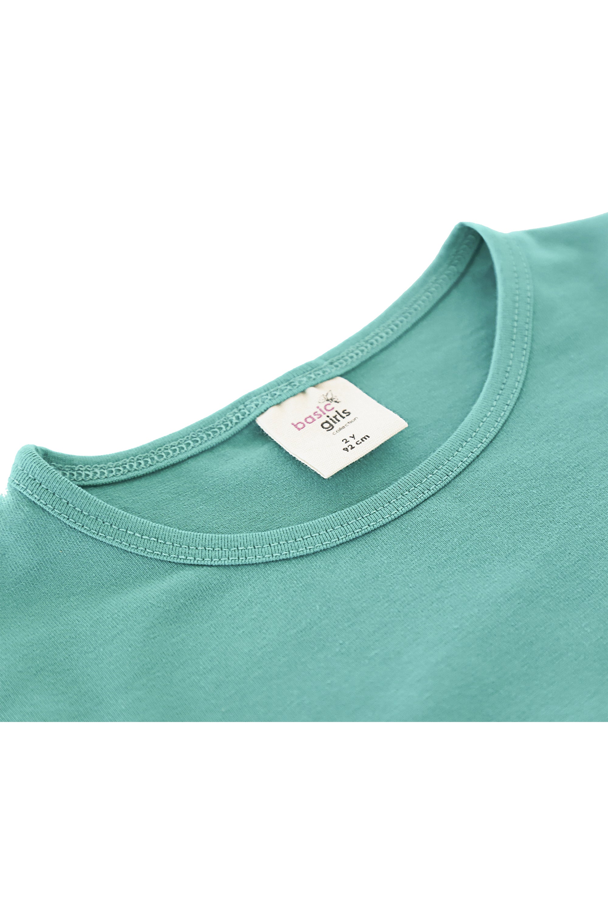 Girls' Basic Cotton T-Shirt  Short Puff Sleeve Crewneck / 11-12 Years LILAX