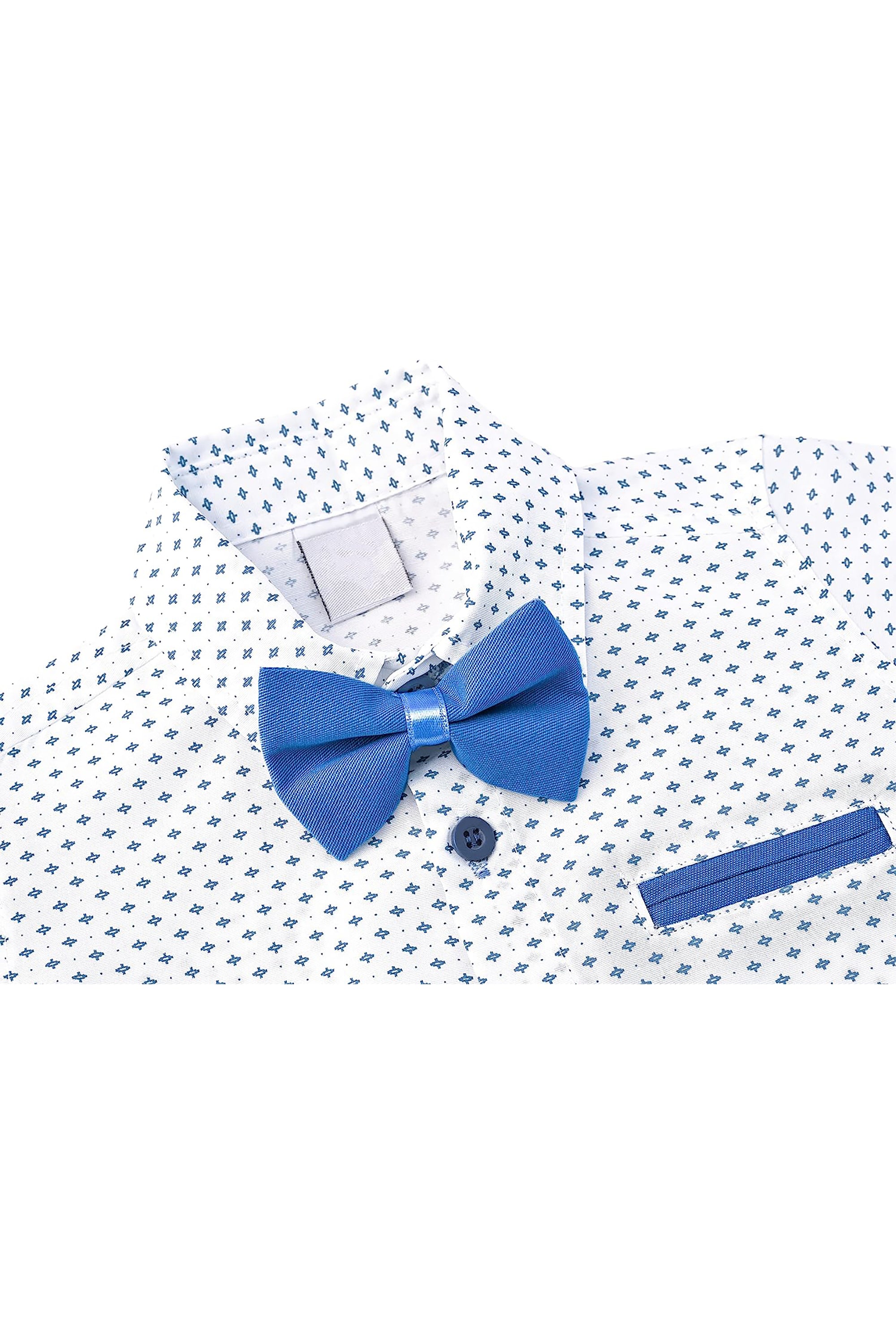 Little Boys' Casual Pant Set - Dress Shirt, Bowtie and Pants LILAX