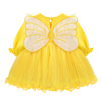 Princess Dress for Baby Girl with Long Sleeve Butterfly Wing and Tulle Perfect for Parties LILAX