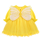 Princess Dress for Baby Girl with Long Sleeve Butterfly Wing and Tulle Perfect for Parties LILAX