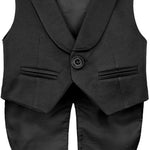 Baby boy 4 piece tuxedo suit with shirt, pants, vest, shoes; perfect for baby boy clothes & christmas gift ideas  