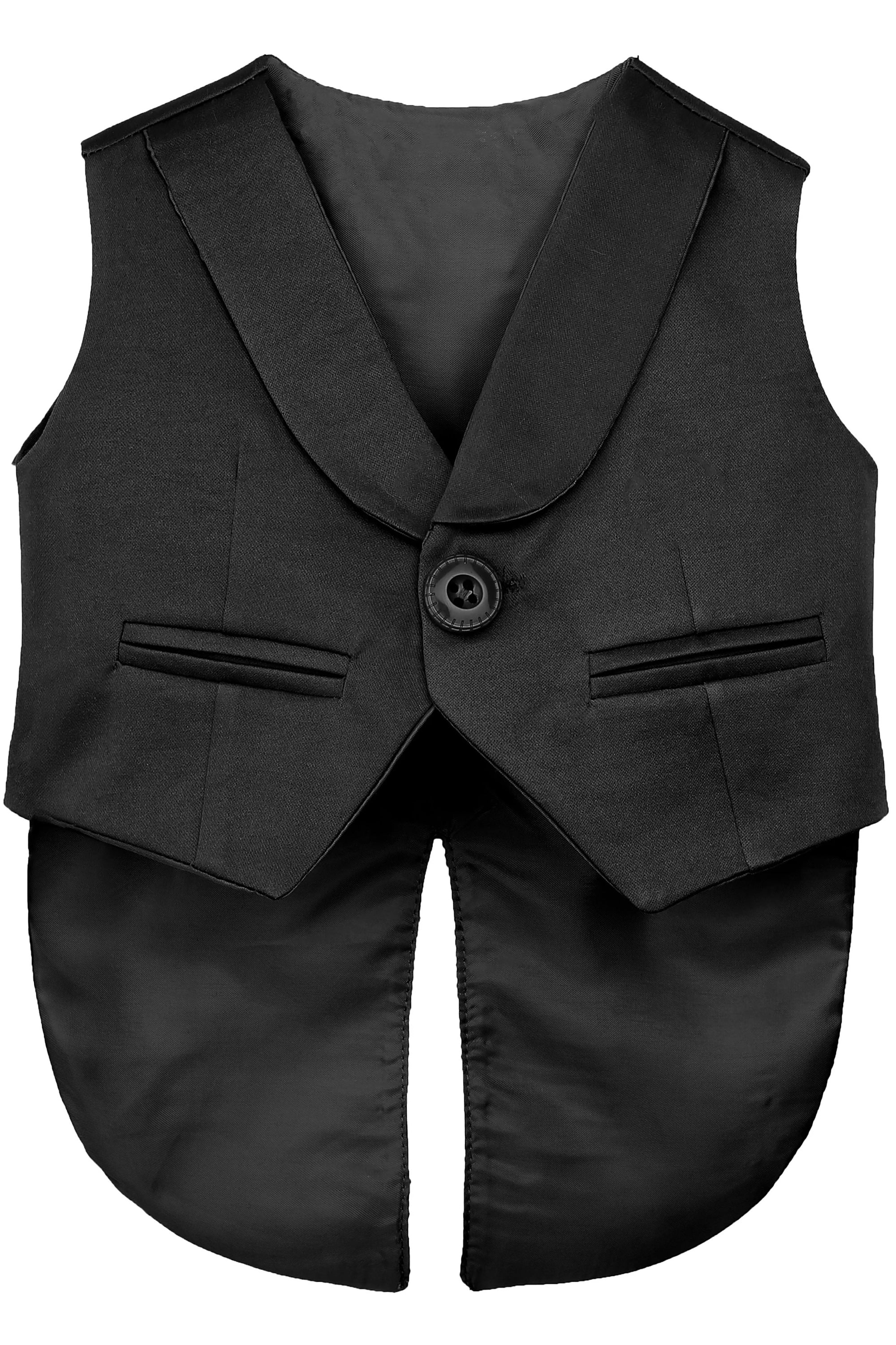 Baby boy 4 piece tuxedo suit with shirt, pants, vest, shoes; perfect for baby boy clothes & christmas gift ideas  