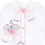 Jeweled Crown Layette Gift Set for Baby Girls: 3 Pieces LILAX